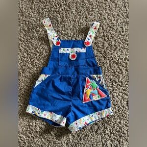 Vintage Mayfair Colorful Baby Overalls with Fun Accents